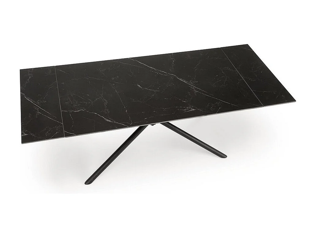 Table à manger extensible marbre noir 160 - 200 cm Viktor