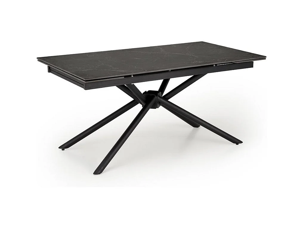 Table à manger extensible marbre noir 160 - 200 cm Viktor