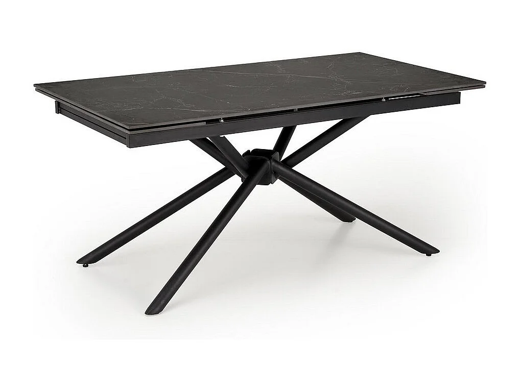 Table à manger extensible marbre noir 160 - 200 cm Viktor