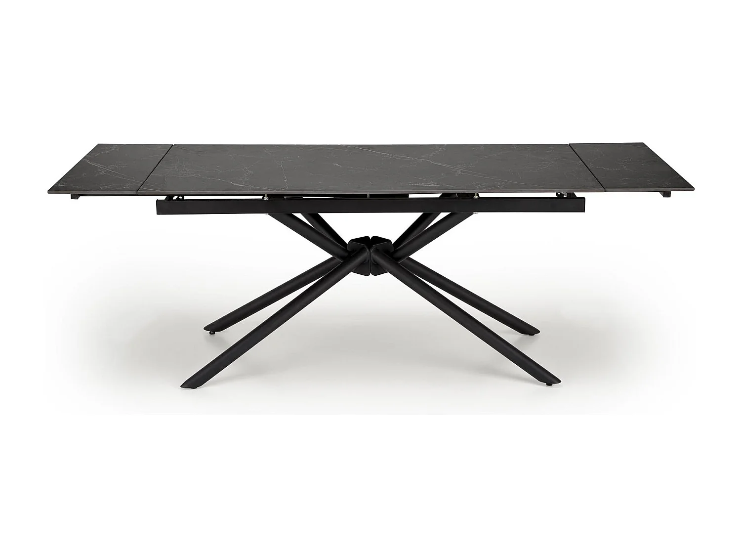 Table à manger extensible marbre noir 160 - 200 cm Viktor