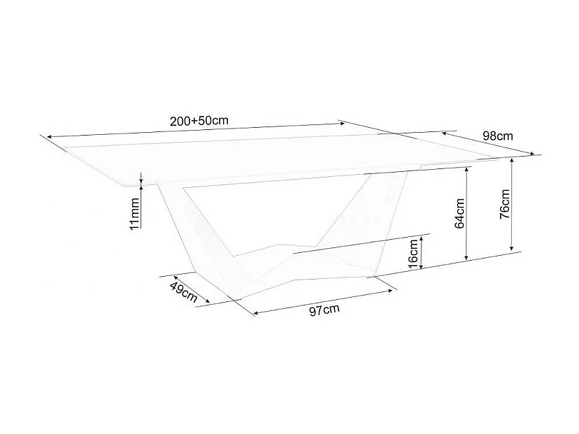 Tavolo da pranzo allungabile con piano in ceramica effetto marmo nero Stunt