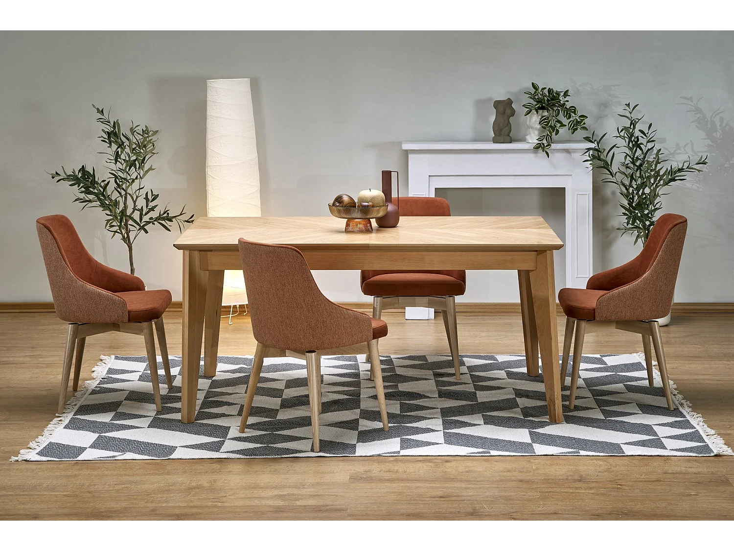 Tavolo da pranzo allungabile 160-240 cm in rovere naturale Santa