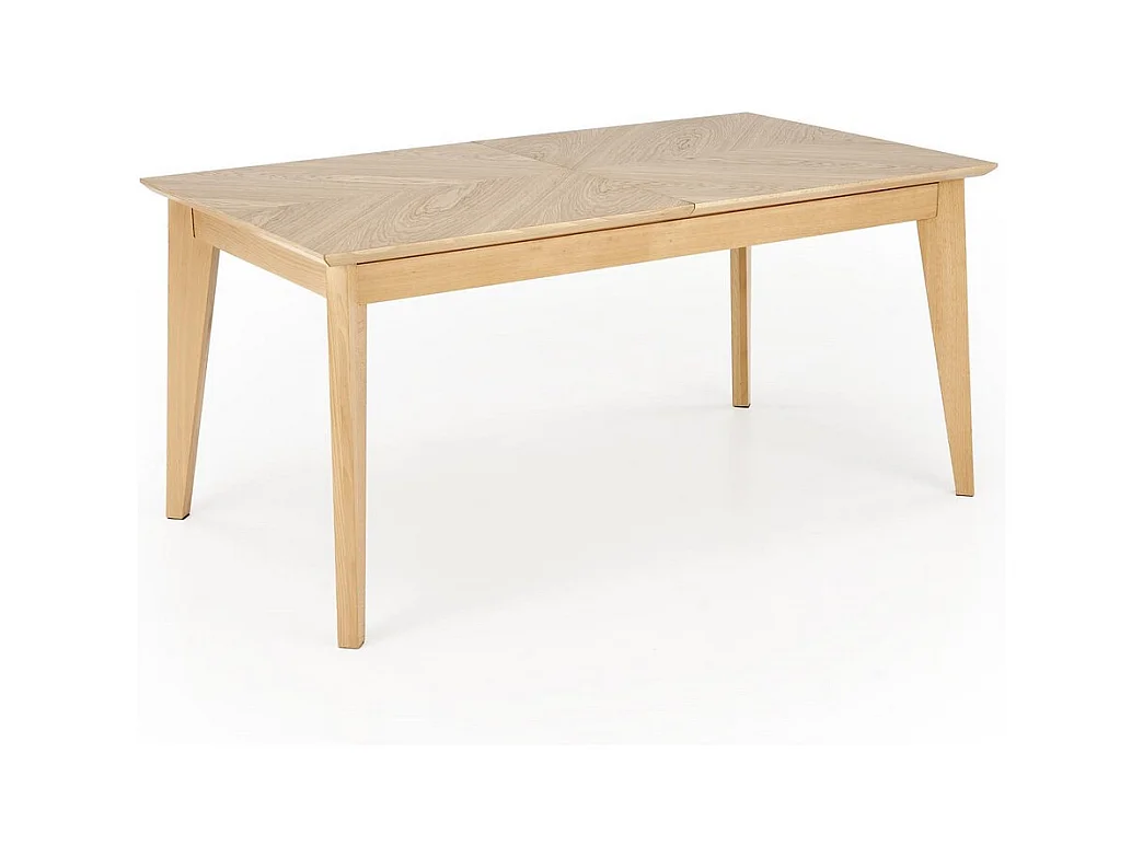 Table de salle à manger extensible 160-240 cm aspect chêne naturel Santa