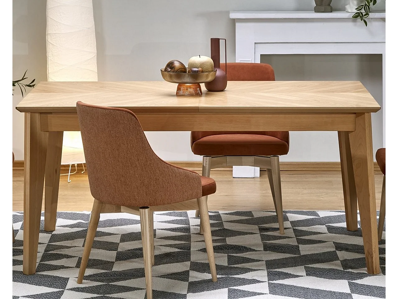 Tavolo da pranzo allungabile 160-240 cm in rovere naturale Santa