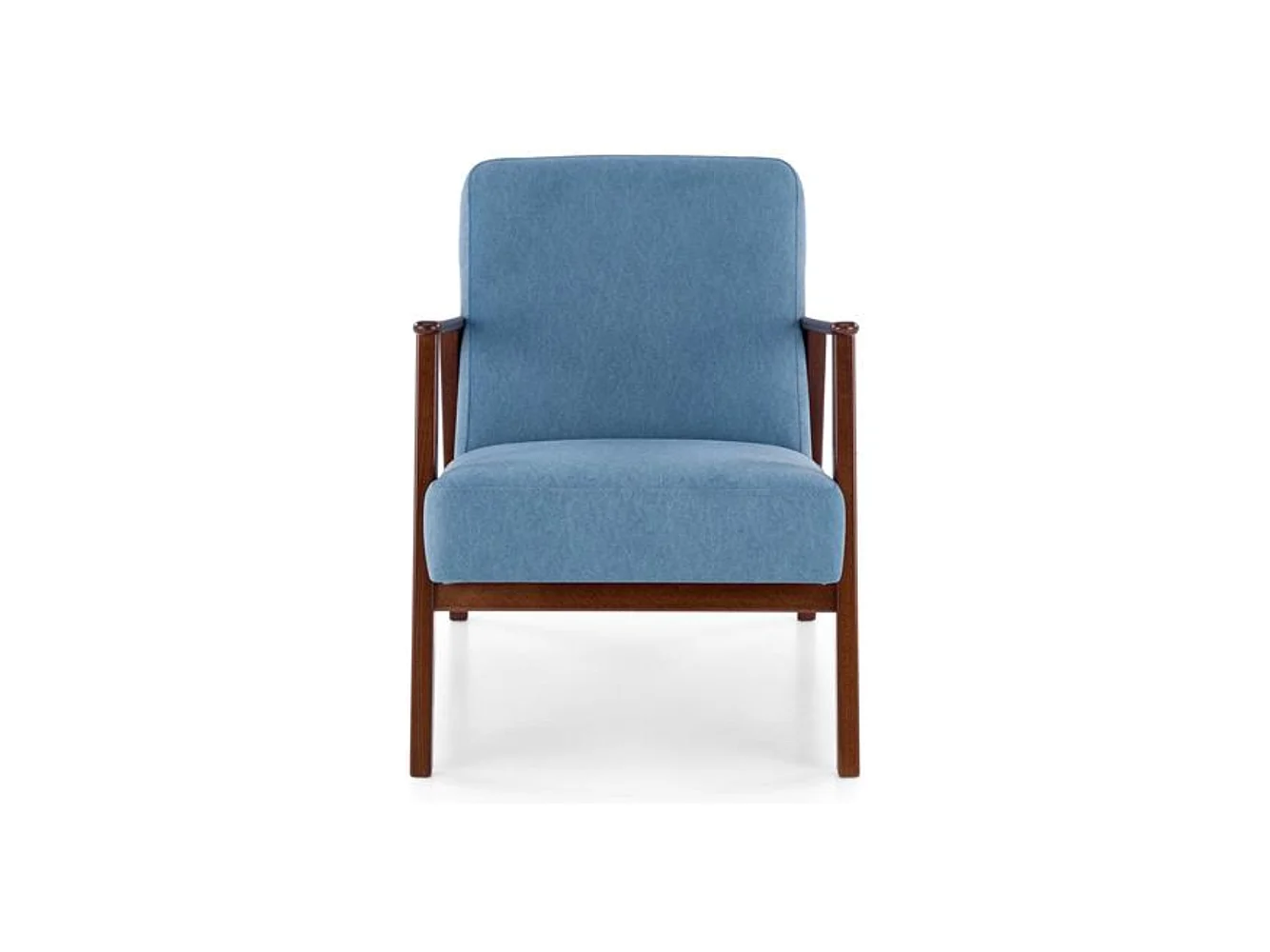 Poltrona vintage Franky in tessuto blu