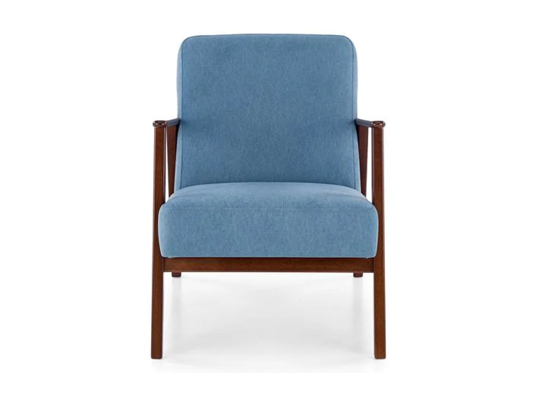 Sillón vintage Franky en tela azul