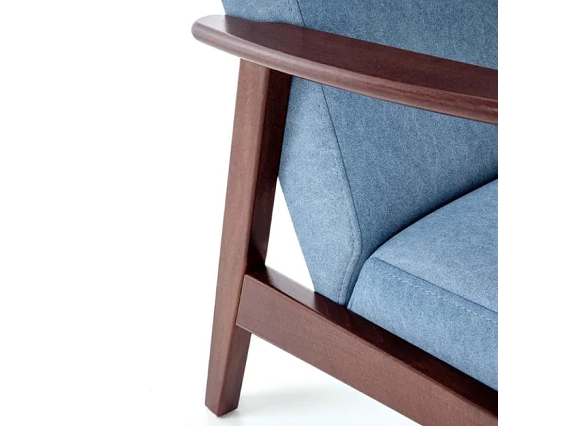 Sillón vintage Franky en tela azul