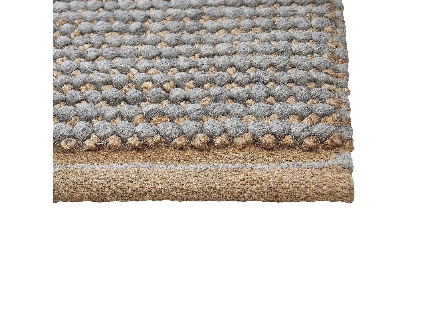 Vloerkleed wol grijs 80 x 150 cm BANOO