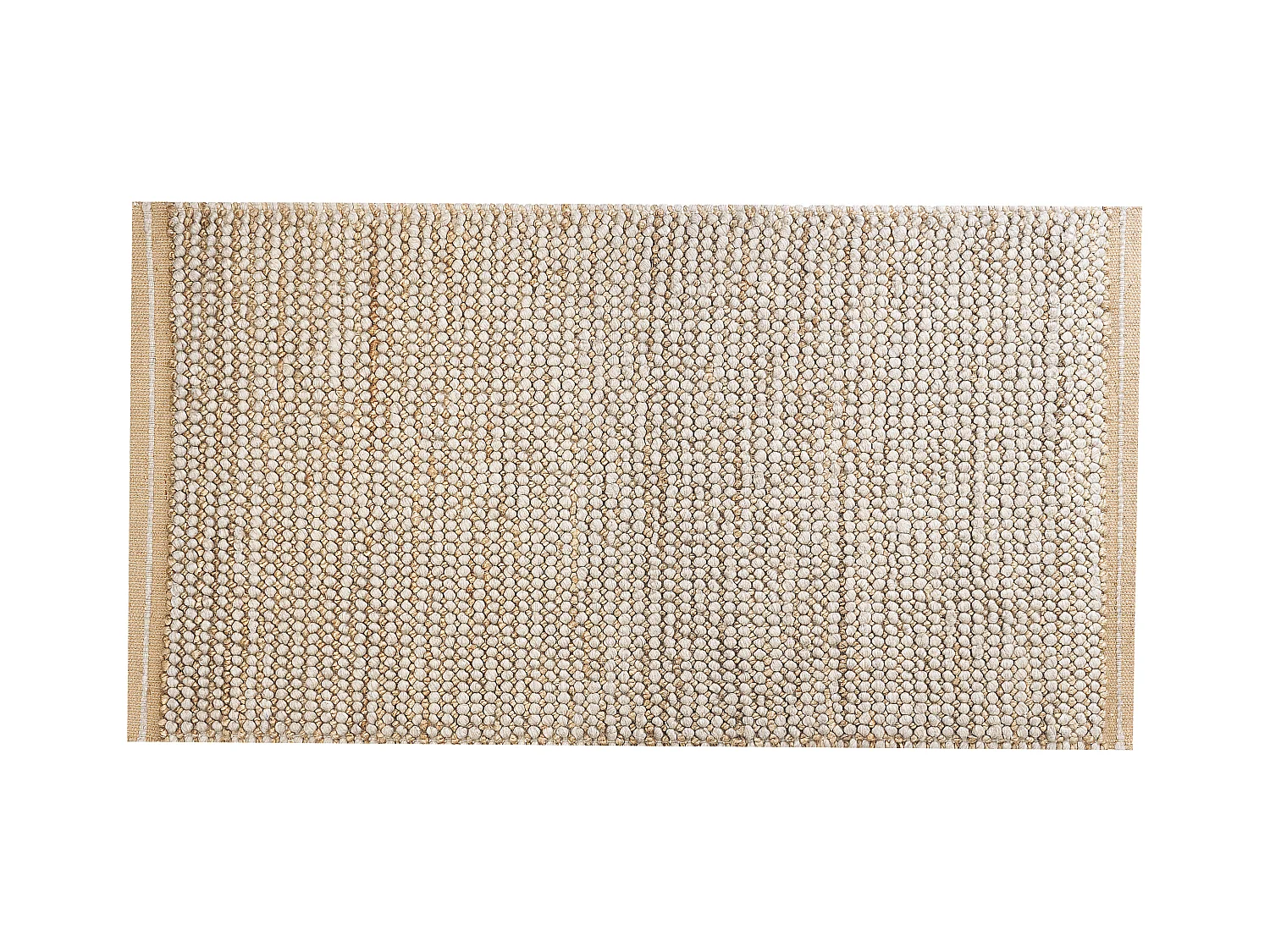 Alfombra de lana beige claro/gris 80 x 150 cm BANOO