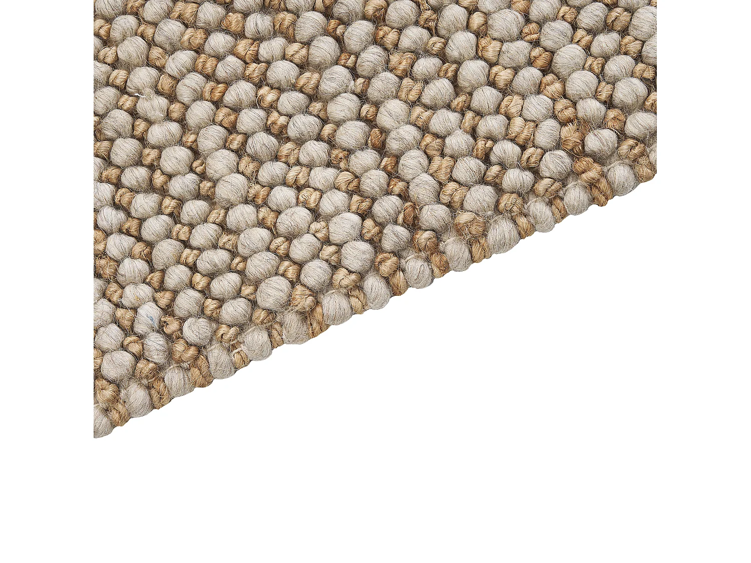 Alfombra de lana beige claro/gris 80 x 150 cm BANOO