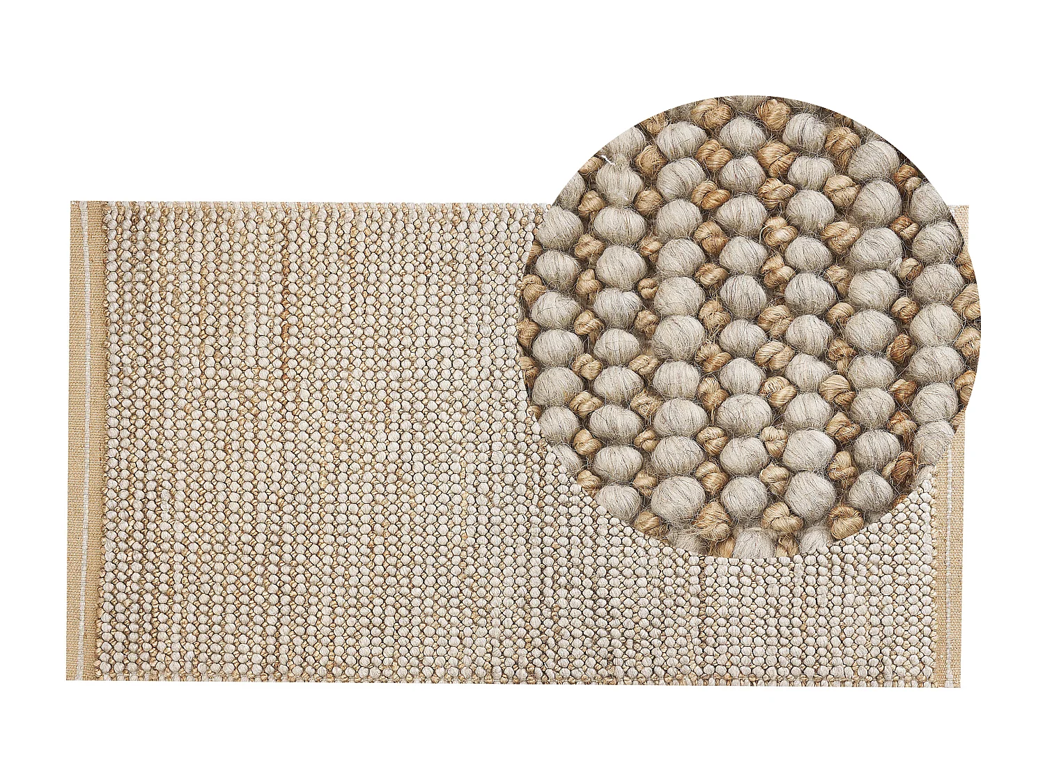 Tapis BANOO Beige clair 80 x 150 cm Laine