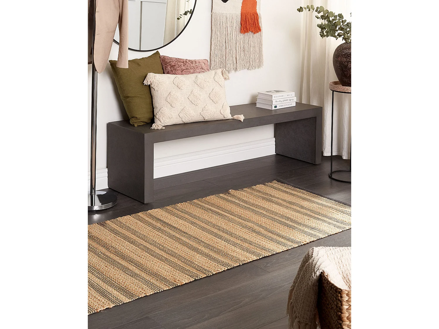 Tapis BUDHO Beige 80 x 300 cm Jute