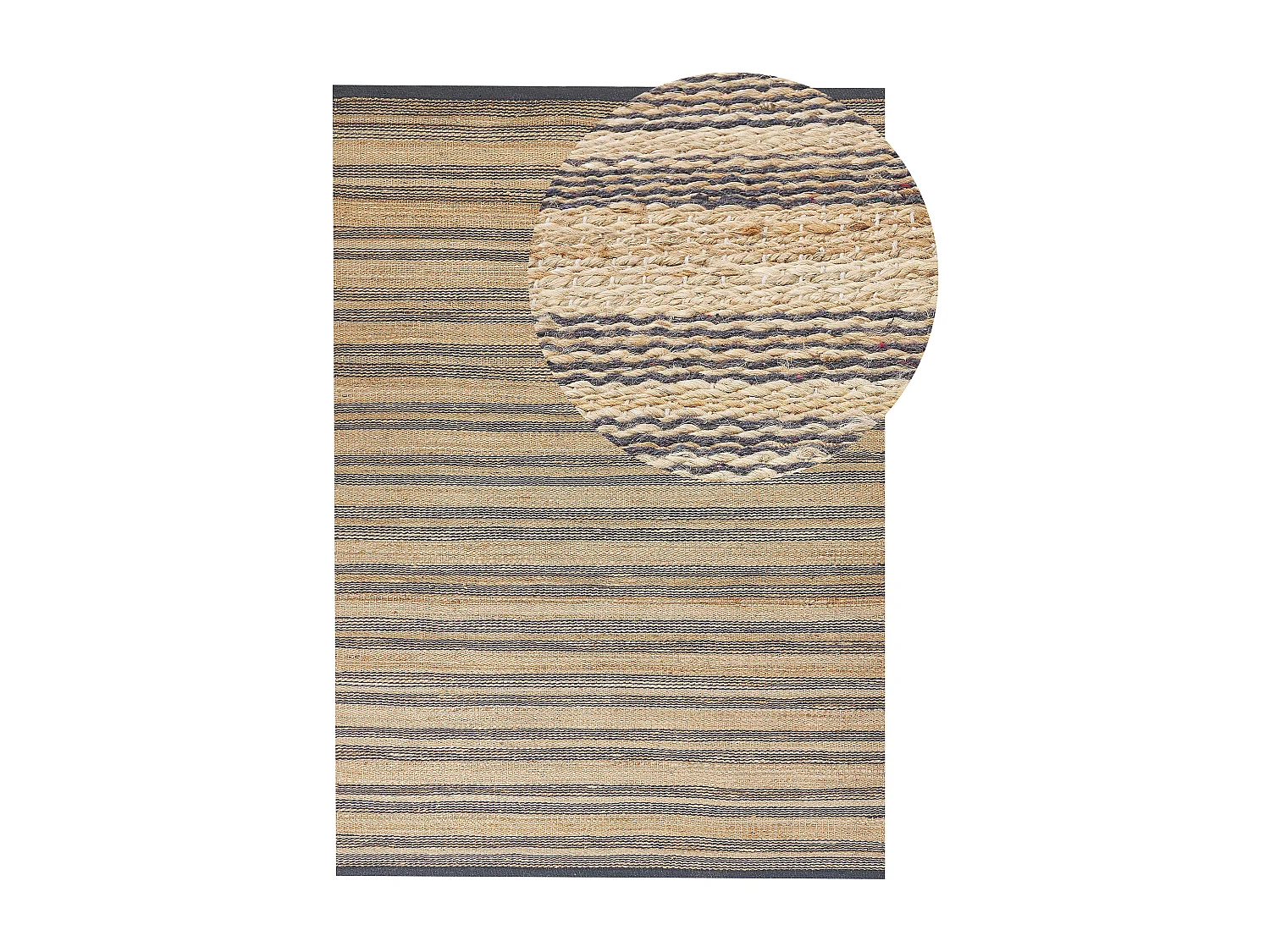 Vloerkleed BUDHO 160 x 230 cm Jute Beige