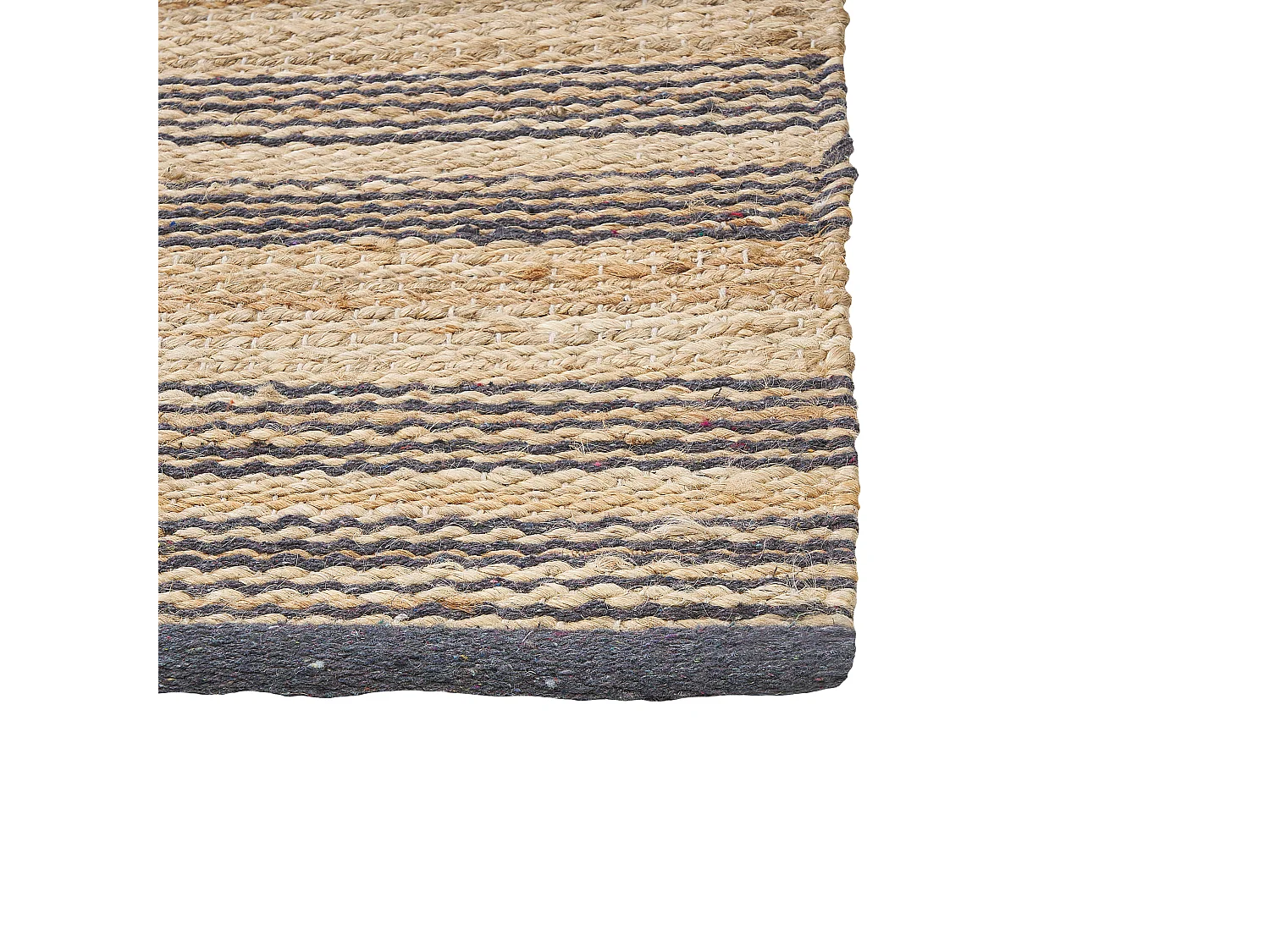 Tappeto iuta beige e grigio 160 x 230 cm BUDHO