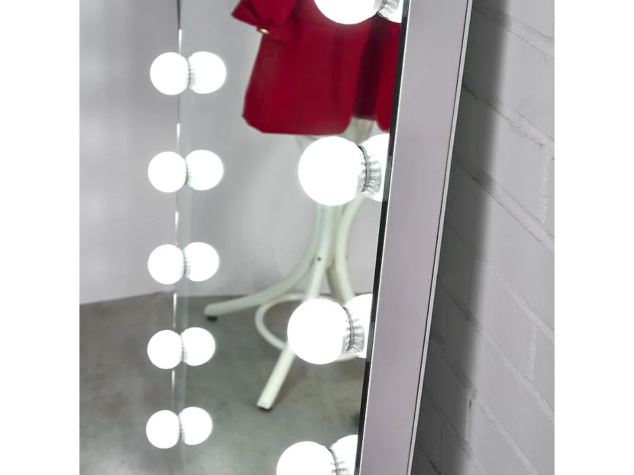 Miroir à poser avec ampoules Led - 170 x 87 cm - Luxy