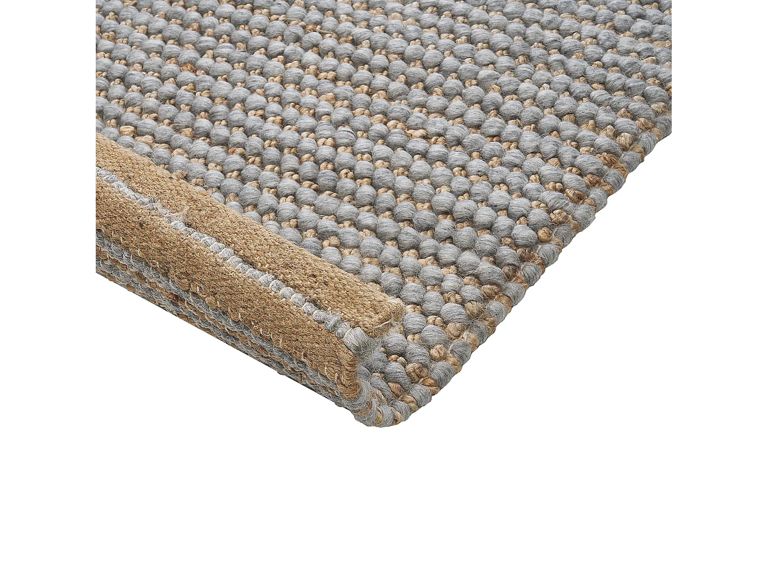 Vloerkleed wol grijs 140 x 200 cm BANOO