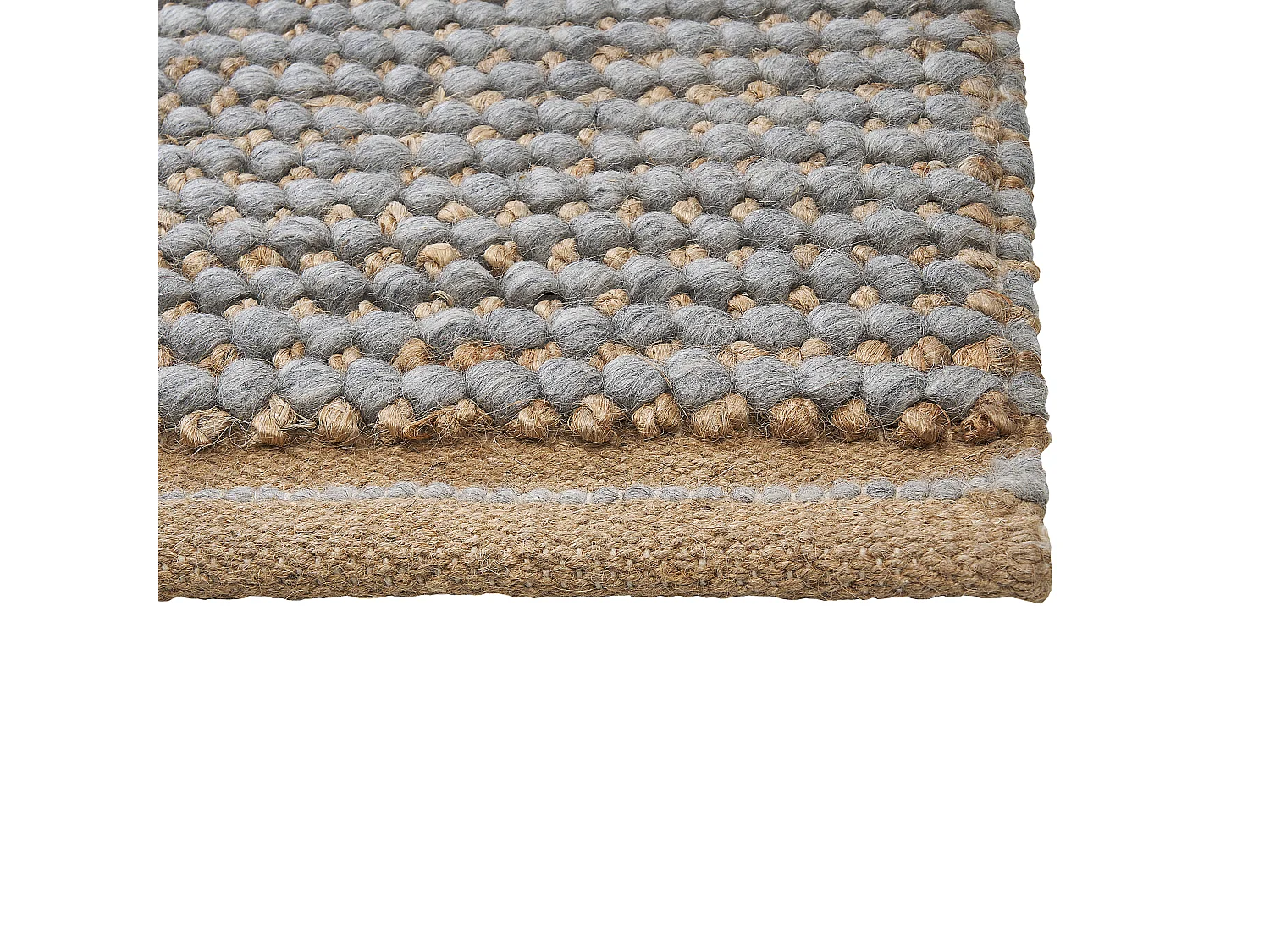 Vloerkleed wol grijs 140 x 200 cm BANOO