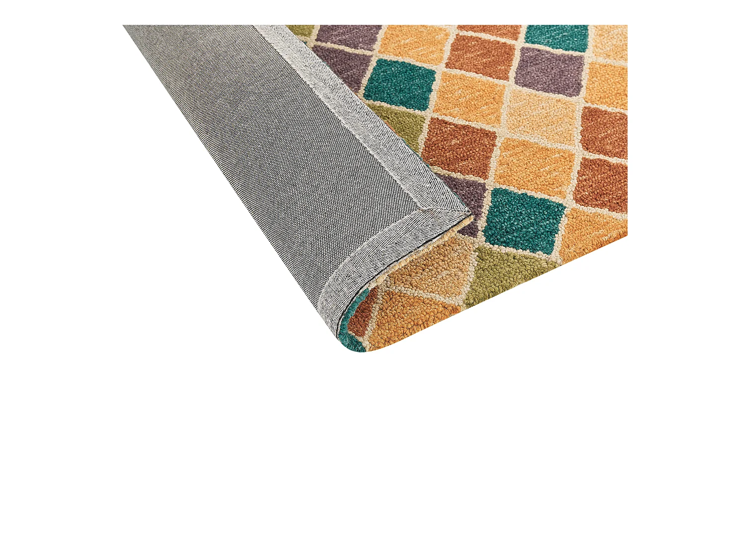 Alfombra de lana multicolor 200 x 200 cm KESKIN