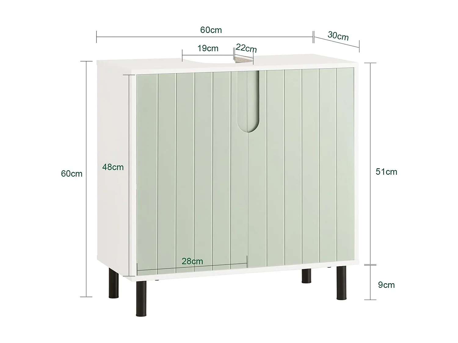 Szafka łazienkowa pod umywalkę BZR139-GR