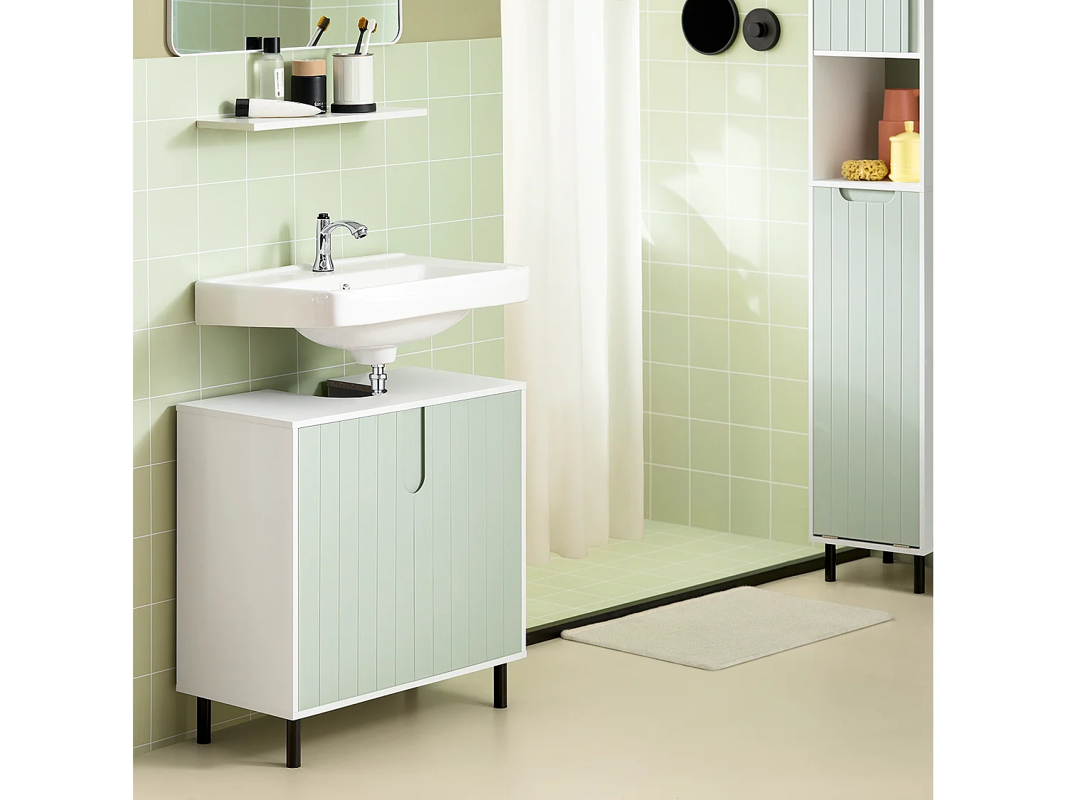 Szafka łazienkowa pod umywalkę BZR139-GR