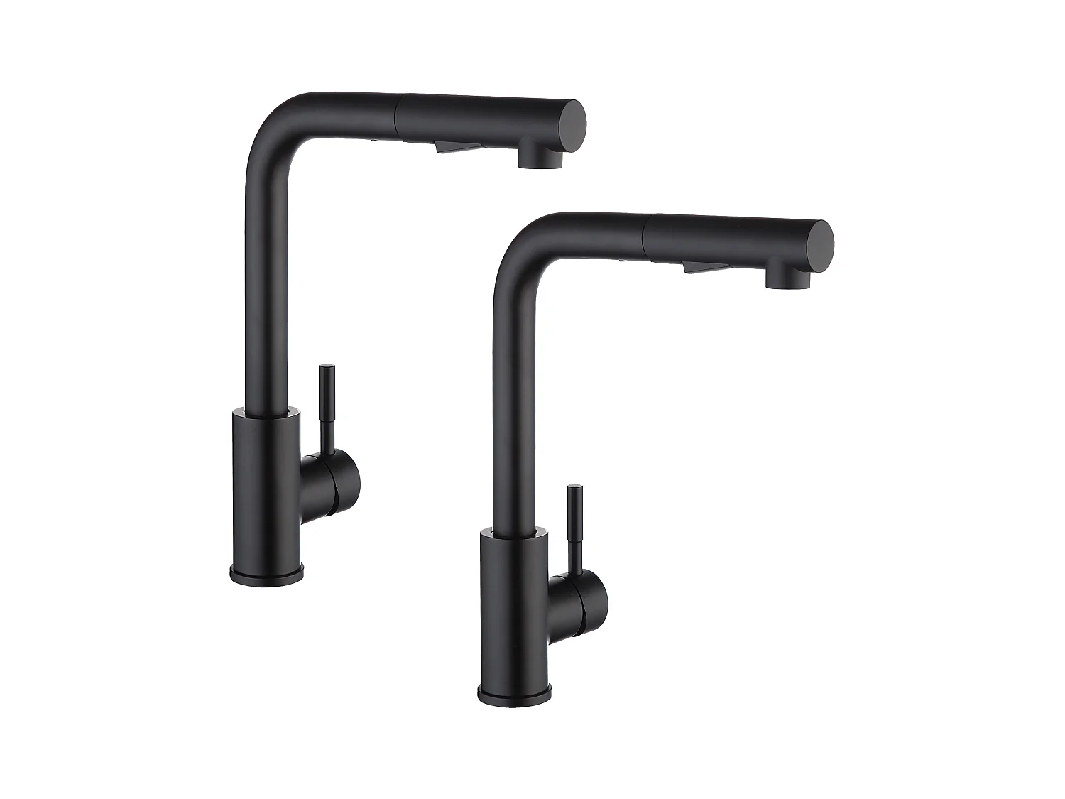 2PCS Cecipa max Noir Mitigeur de Cuisine avec Douchette Extractible, Robinet d'évier Cuisine Rotation à 360°, 2 Modes de pulvérisat,EU Modèle