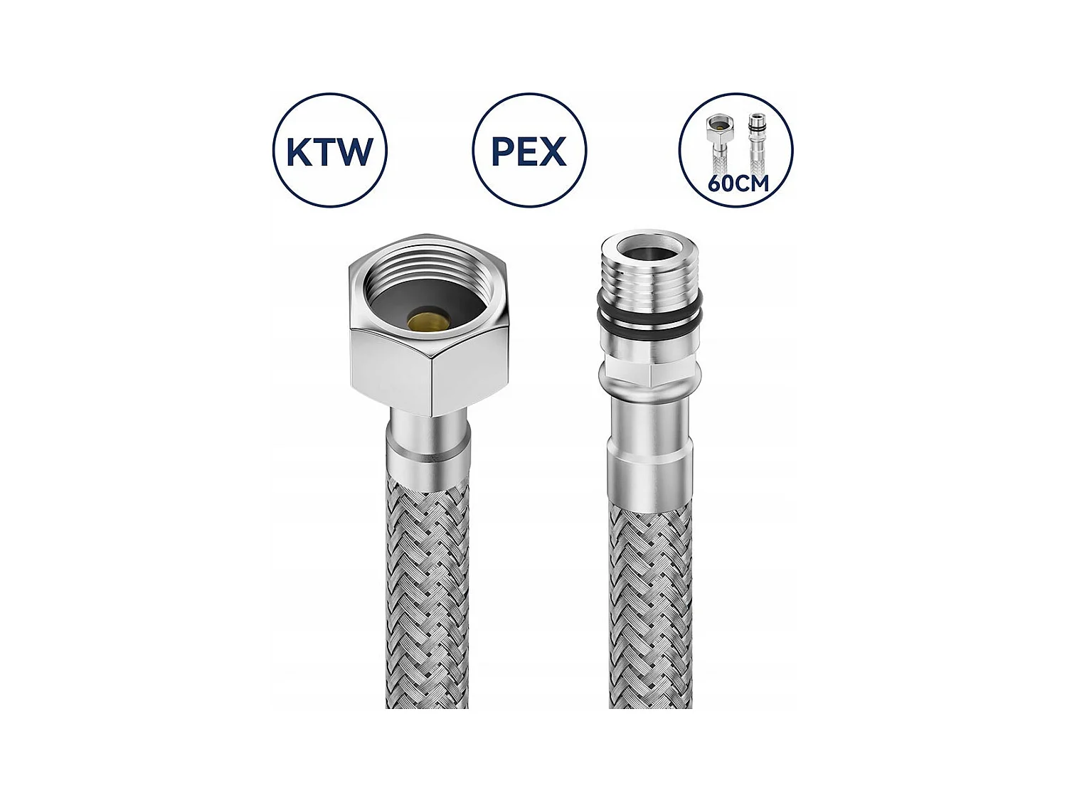 2 Stück schwarzer Küchenhahn, flexibler Küchenmischhahn, 2 Sprühmodi, 360° drehbar, Küchenspülenhahn mit wassersparendem Perlator