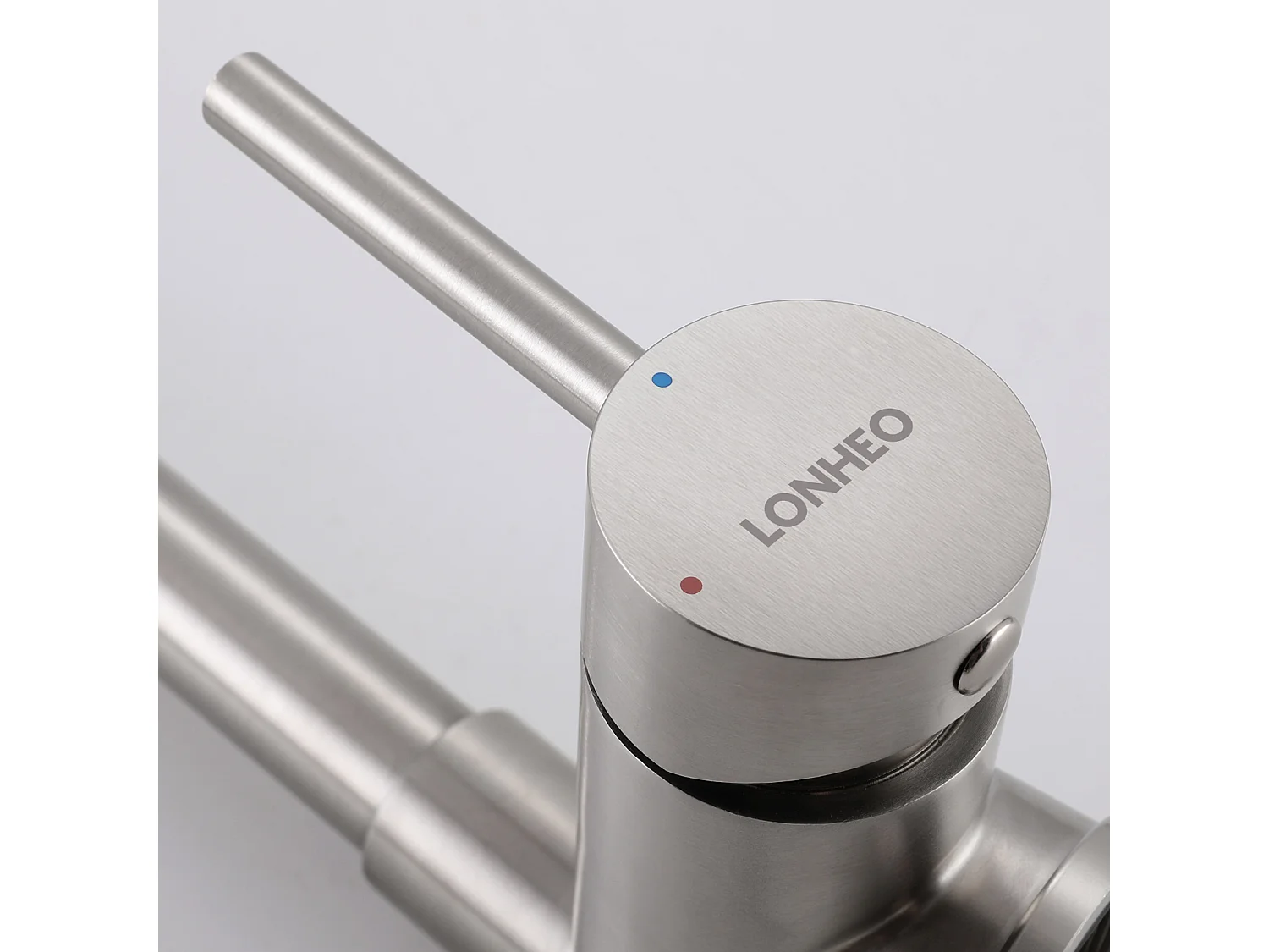 Opklapbare Keukenmengkraan, Opvouwbare Keukenkraan Onder Raam, Keukenkraan met hoge 360° draaibare uitloop en demonteerbare beluchter, geborsteld