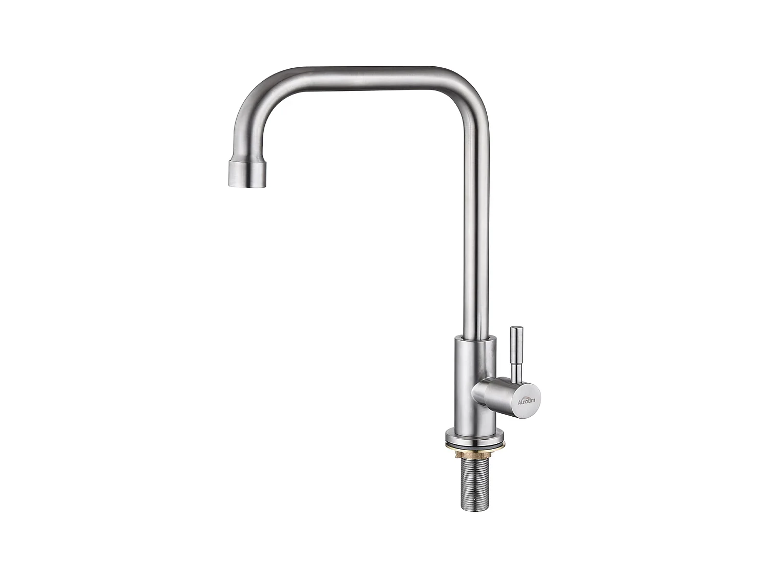 Robinet de Cuisine à Eau Froide,Pivotant à 360°, Robinet d'Évier d'eau froide à Levier Unique, Acier Inoxydable- Brossé