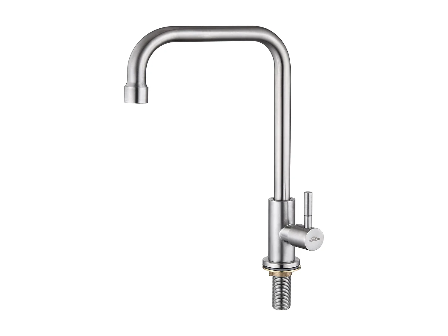 Robinet de Cuisine à Eau Froide,Pivotant à 360°, Robinet d'Évier d'eau froide à Levier Unique, Acier Inoxydable- Brossé