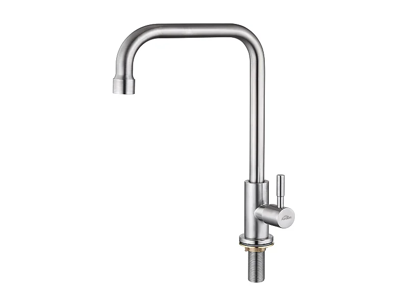 Robinet de Cuisine à Eau Froide,Pivotant à 360°, Robinet d'Évier d'eau froide à Levier Unique, Acier Inoxydable- Brossé