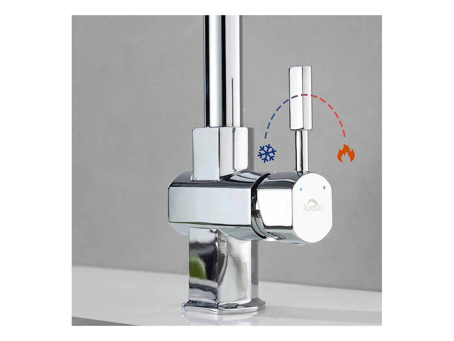 360° Draaibare Keukenmengkraan, Elegante Spoelbak Kraan vanE Koper met Warm en Koud Water Alternatief voor Keuken Verchroomd