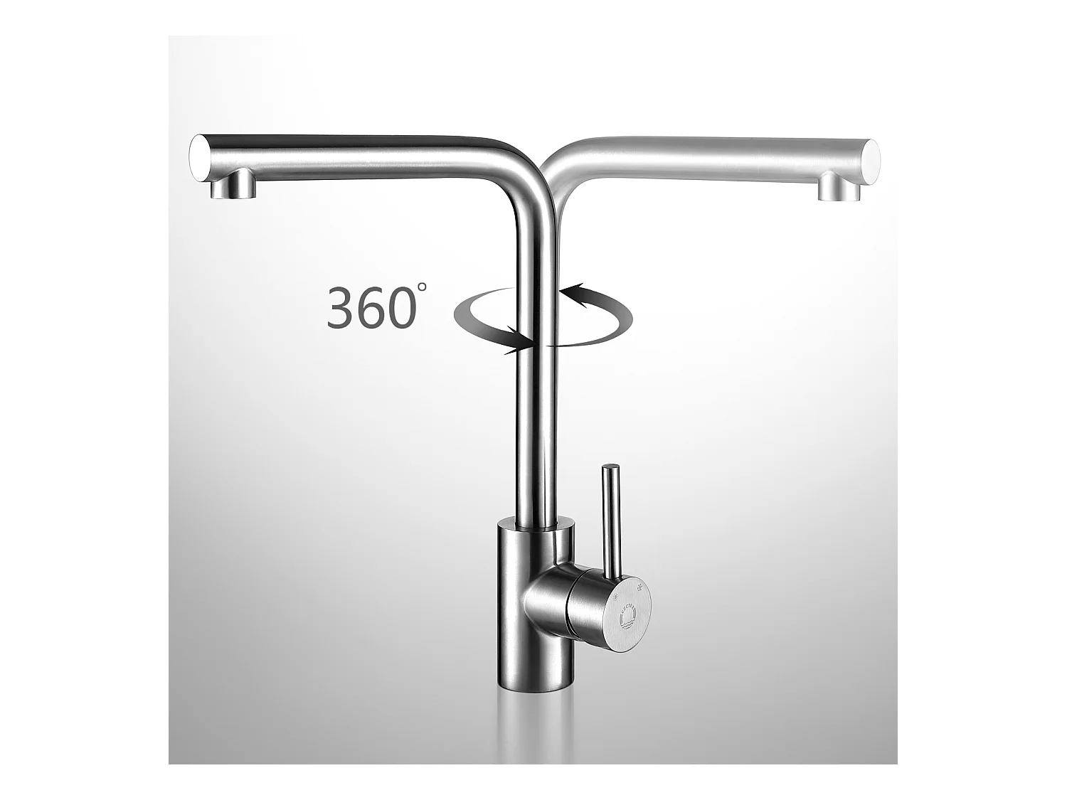 Cecipa max 2 Stück 360° schwenkbare Küchenarmatur, Spültischarmatur mit abnehmbarem Luftsprudler, gebürsteter Kalt- und Warmwasser-Spültischarmatur, EU-Modell