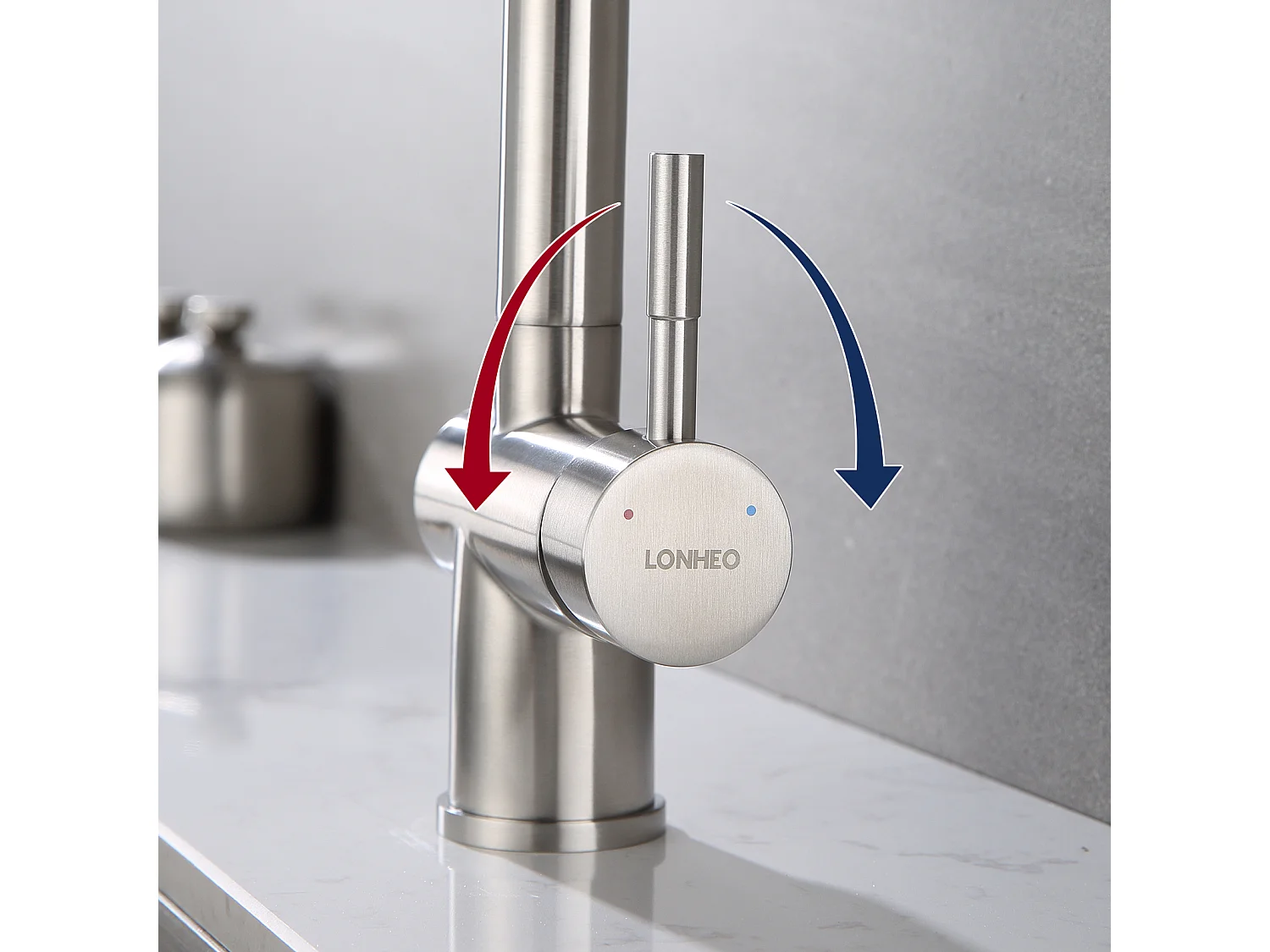 2PCS Mitigeur Cuisine avec Douchette Robinet Douchette d'évier Extractible Deux Jets Bec Haut Pivotant 360° avec Barboteur Démotable,EU Modèle