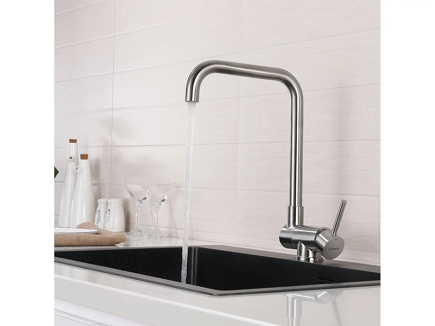 KeukenmengkraanNe Inklapbare 360° Draaibare,Warm/Koud Water Keukenkraan Kranen,Met Afnembare Spoelbak Voor Wastafel tegen Raam