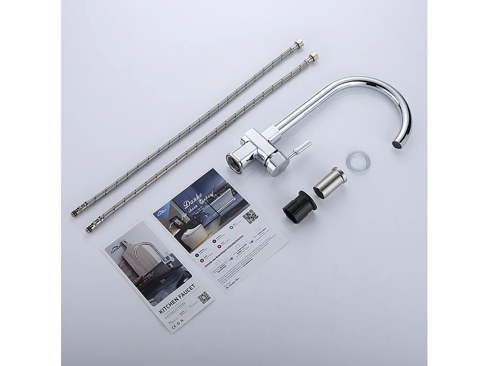 Medigeur CuiSine Cromado,Cavo Alto Giratorio de 360°,Grifo Fregadero con Espumador Desmontable Mezclador Fregadero AceroInoxidable Agua Fría/Caliente