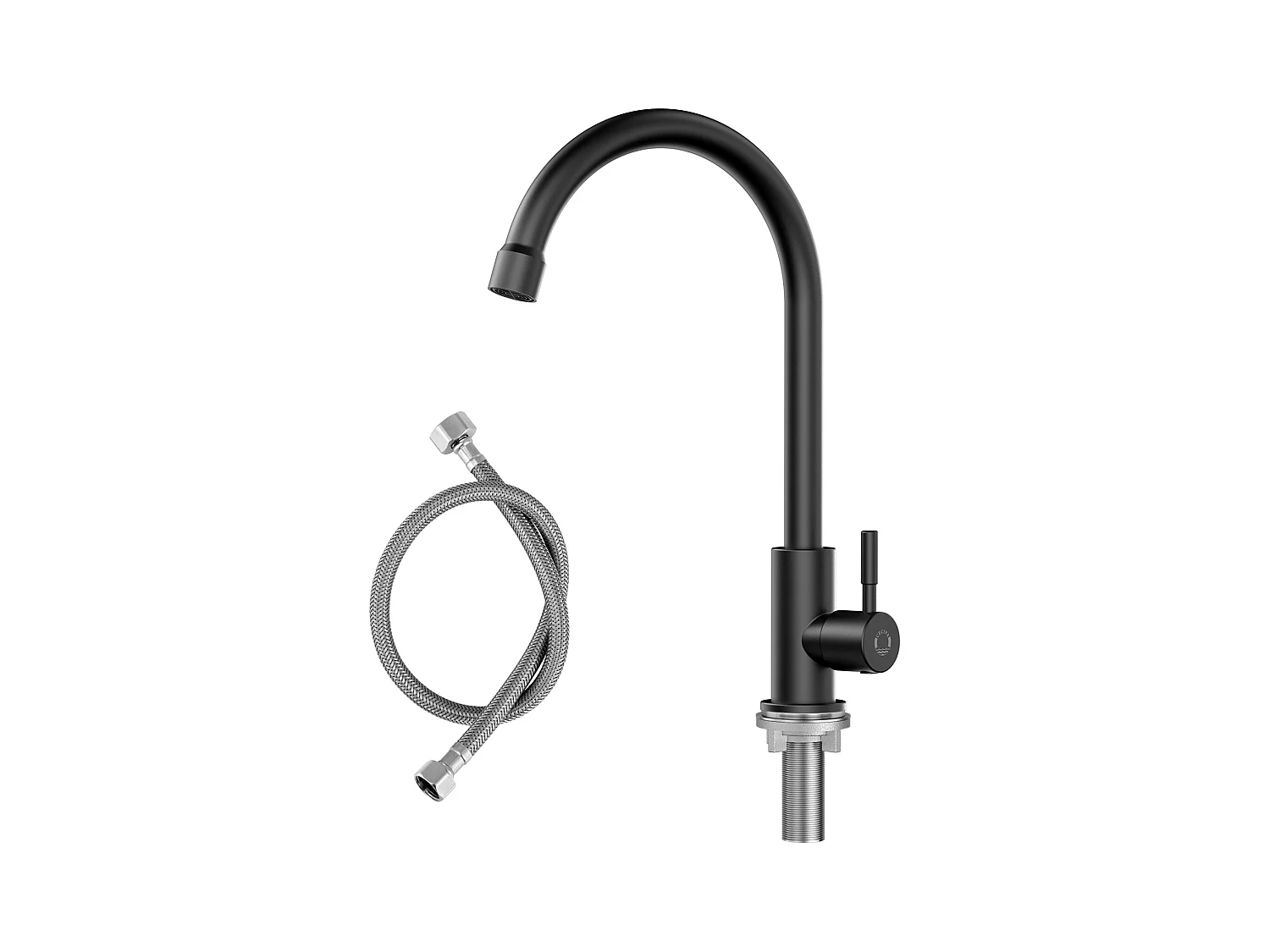 Cecipa max Robinet de Cuisine Noir - Robinet d'évier de cuisine à eau froide - Acier inoxydable 304,EU Modèle