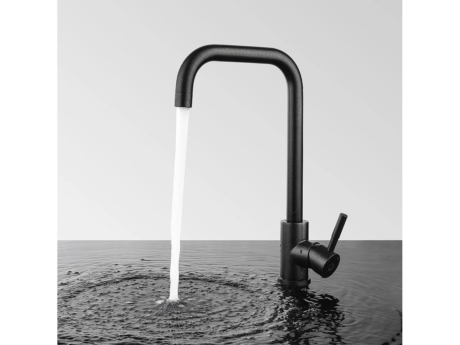 Cecipa max Robinet Cuisine Noir Nacré, Mitigeur Cuisine Noir Mat à Poignée Unique, Robinet Mitigeur Cuisine en Acier Inoxydable,EU Modèle