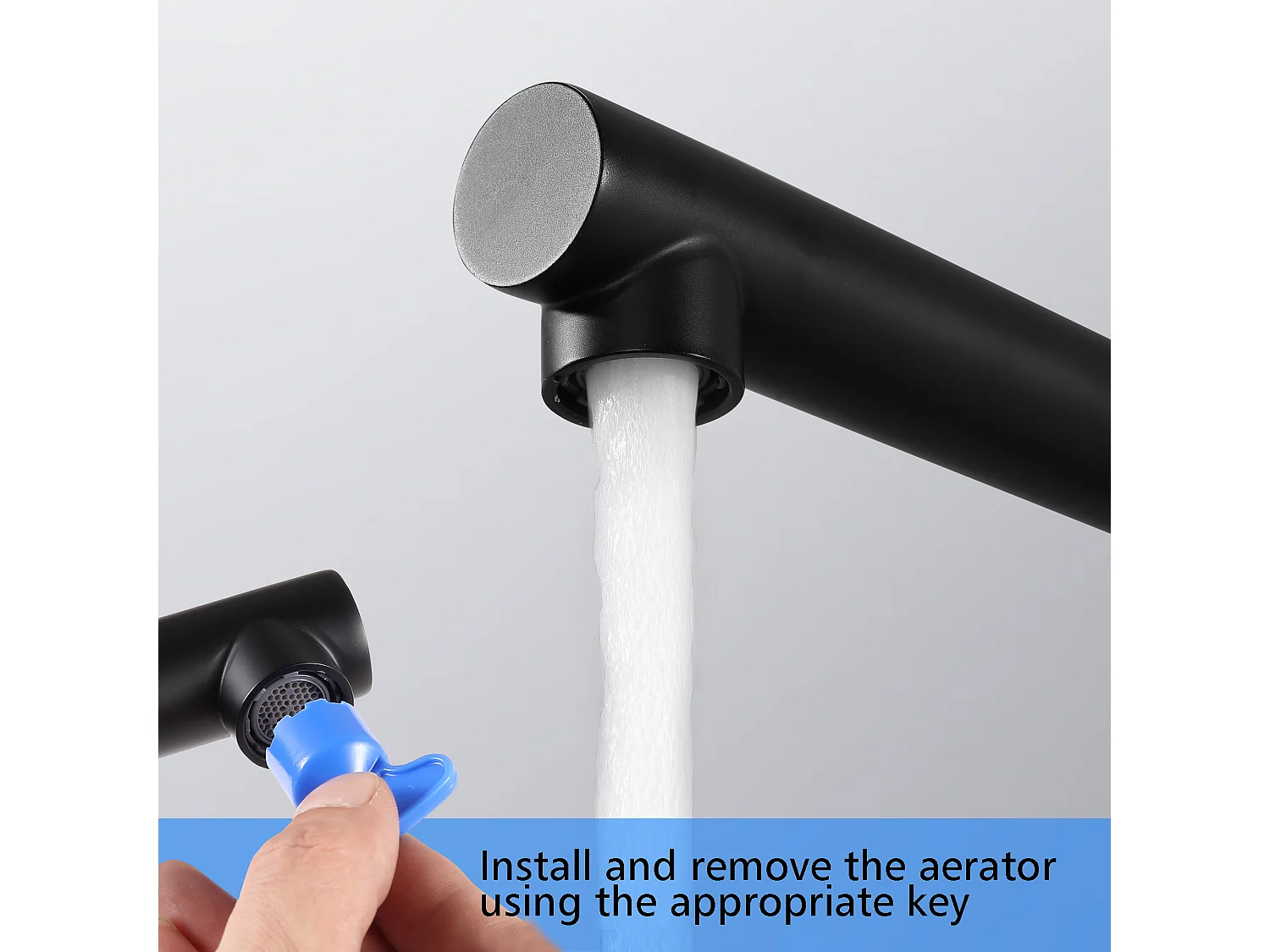 Cecipa max 2PCS 360° draaibare keukenkraan spoelbakmengkraan met verwijderbare beluchter aanrechtkraan koud en warm water ZWART, EU-model