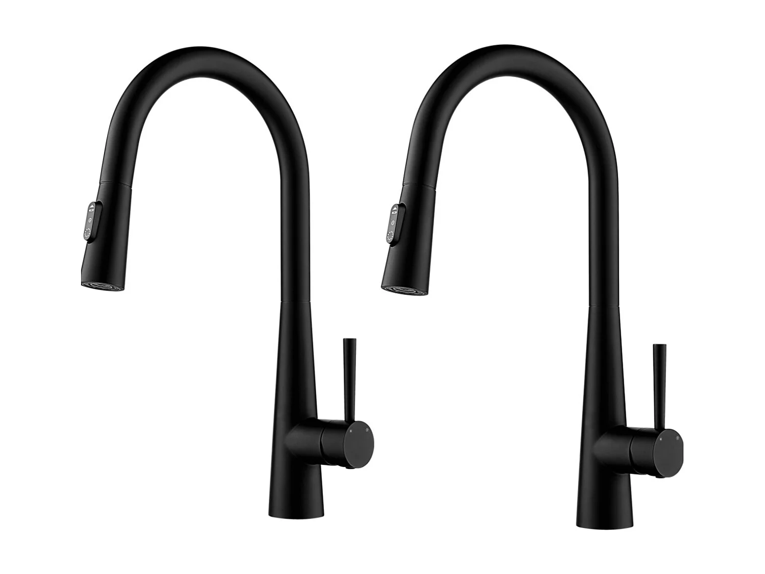 2PCS Cecipa MAX Mitigeur de Cuisine avec Douchette Extractible - Robinet d'Évier avec 3 Modes de Sortie D'eau - Mitigeur Cuisine en Inox - Noir