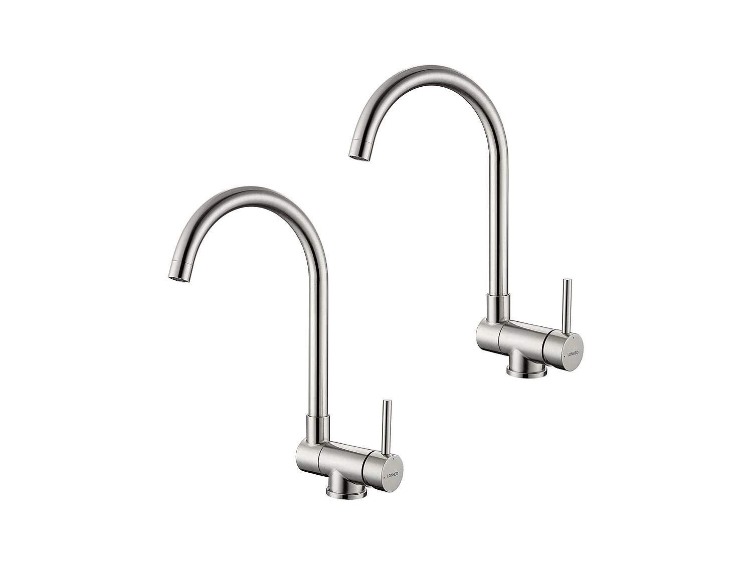Lonheo Max 2pcs Mitigeur Cuisine Rabattable Pivotant 360°Robinet  Cuisine avec Poignée Pliable Contre Fenêtre Robinet Evier Acier Inox 304,EU Modèle