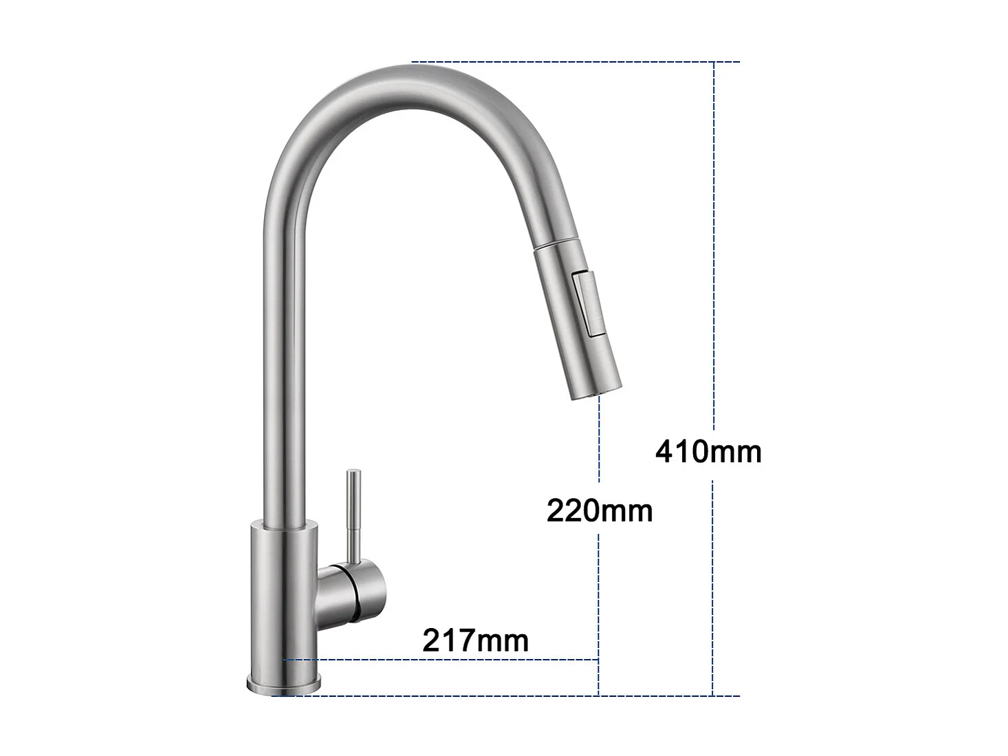 Robinet Cuisine Douchette Extractible, Mitigeur Evier Cuisine avec Douchette, Robinetterie de Cuisine 2 Modes Spray, Froid & Chaud Disponible