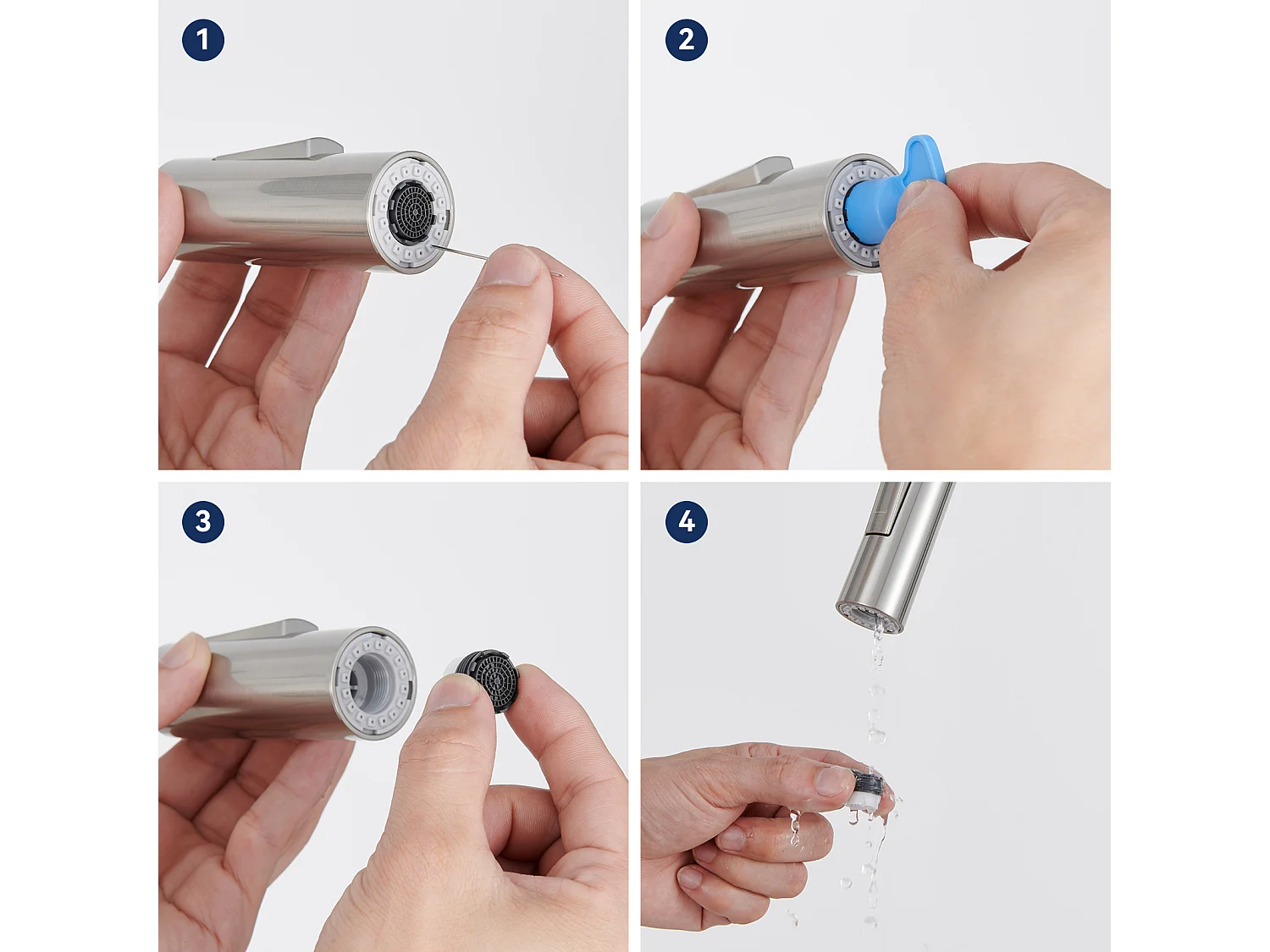 Robinet Cuisine Douchette Extractible, Mitigeur Evier Cuisine avec Douchette, Robinetterie de Cuisine 2 Modes Spray, Froid & Chaud Disponible