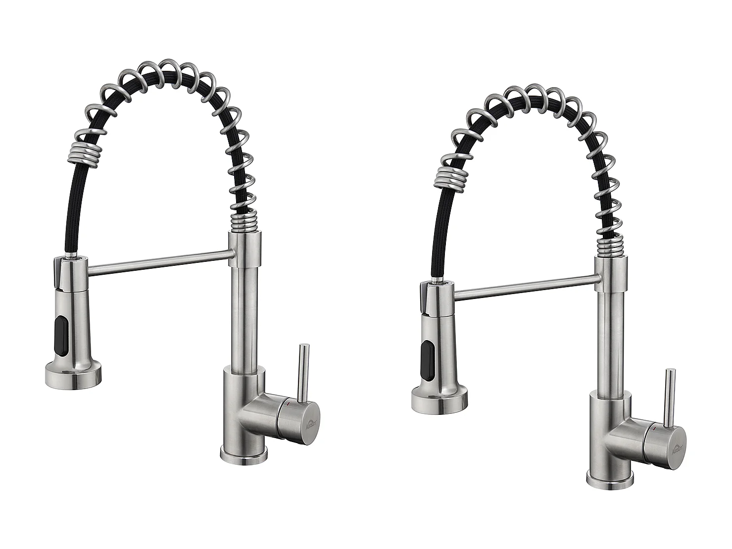 2PCS AURALUM MAX Mitigeur Cuisine à Ressort Spiralé avec 2 Fonctions Douchette Robinet d'évier Rotatif 360° en Inox 304 pour Cuisine, Brossé