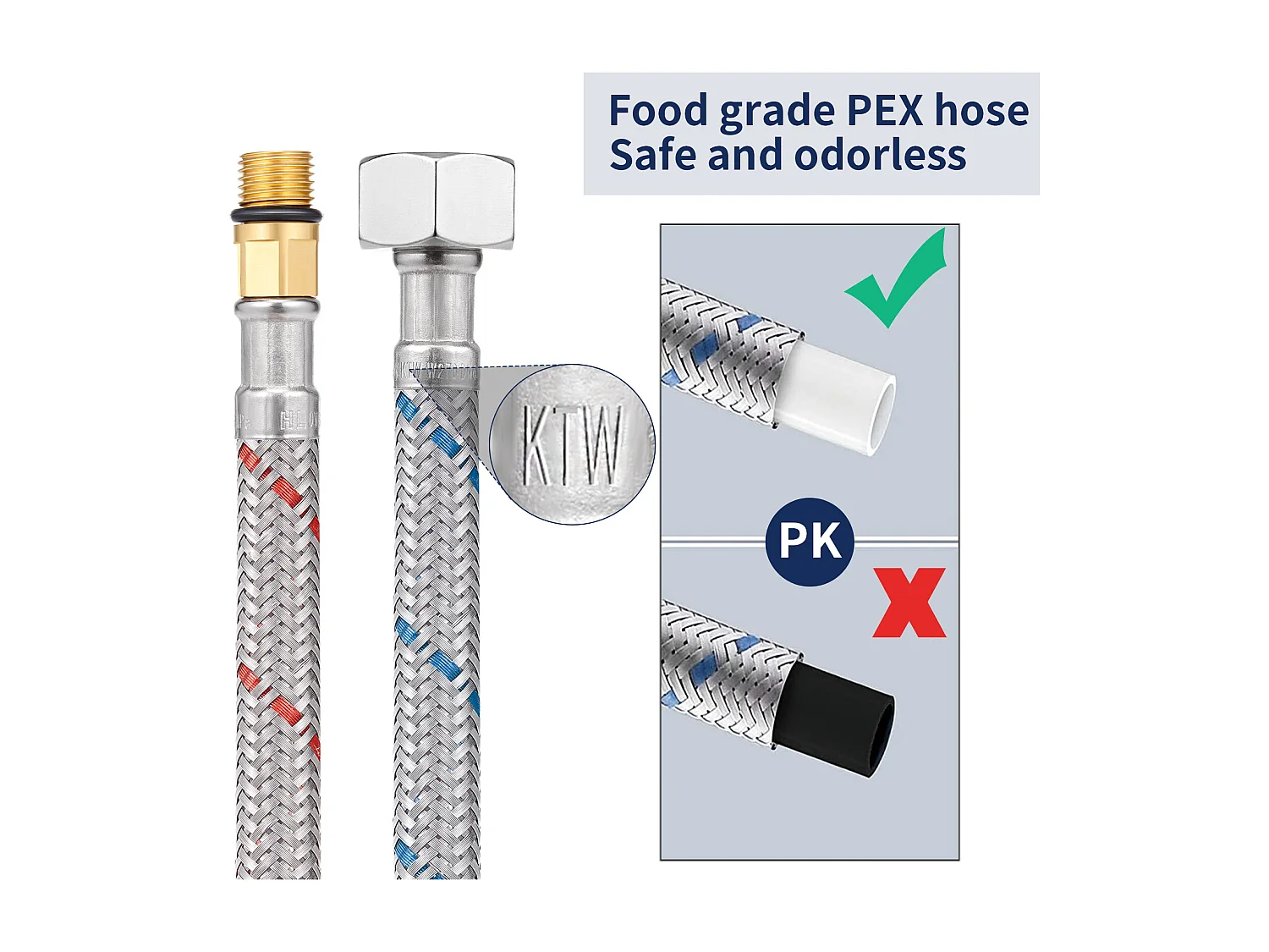 Robinet de Cuisine Doré Lonheo Max U-Forme Rotatif à 360°Mitigeur Évier à Eau Froide et Chaude en Acier Inoxydable avec Barboteur démotable,EU Modèle