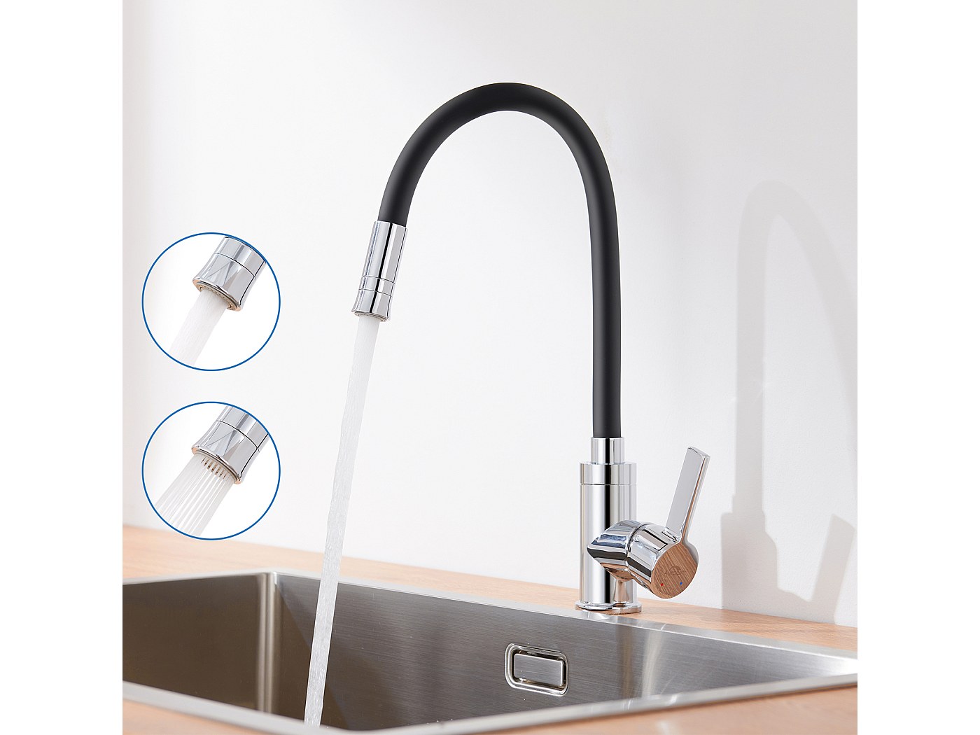 Aireador Grifo Cocina Grifos Cocina Negros Grifo De Cocina Negro