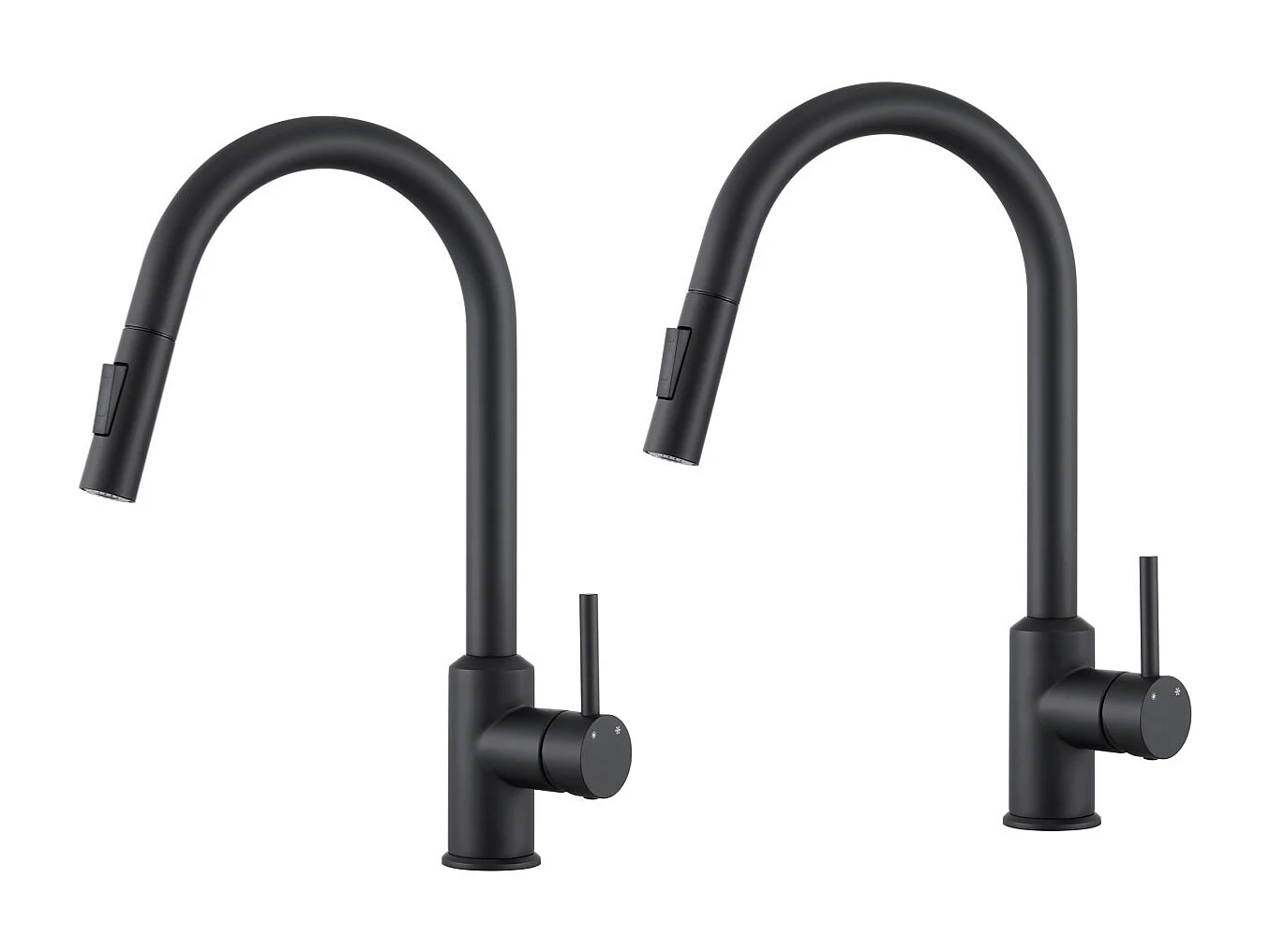 2PCS Cecipa MAX Mitigeur de Cuisine avec Douchette Extractible - Noir - Rotatif à 360 ° en Acier Inoxydable Mitigeur Cuisine d'Évier - 2 Fonctions