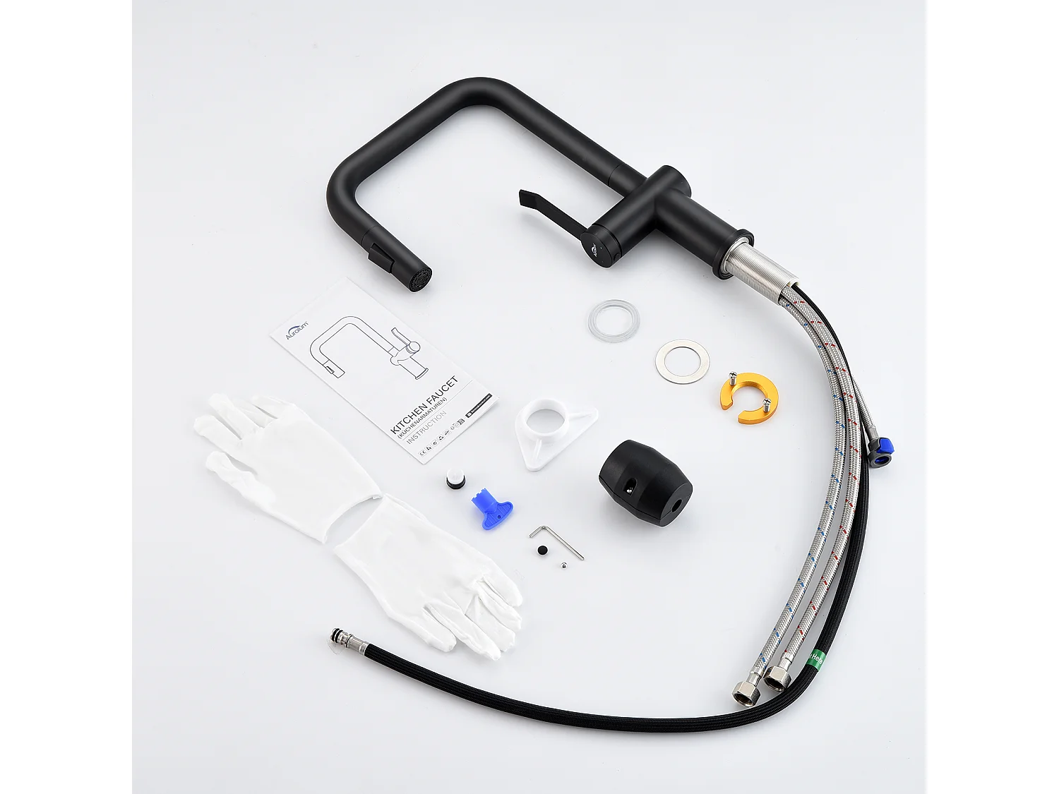 Keukenkraan Handdouche,Mengkraan Keuken met HanddoucheExtractIble, 2 Jets Keukenkraan, 360° draaibaar, 2 sproeimodi