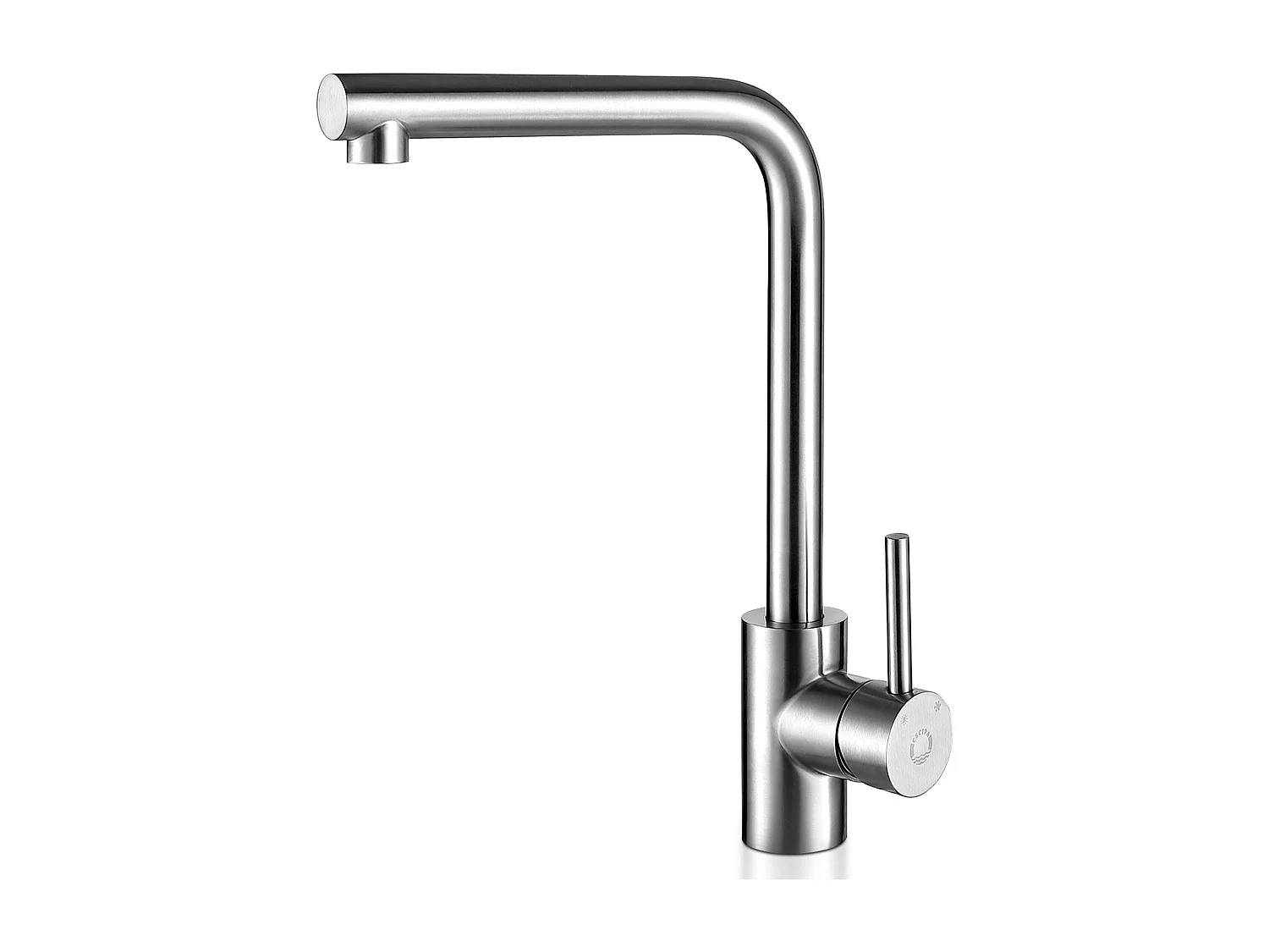 Cecipa max Mezclador de Cocina de Acero Inoxidable Cepillado - Grifo Monomando para Fregadero - Grifo de Agua Fría y Caliente con Aireador Extraíble, Modelo UE