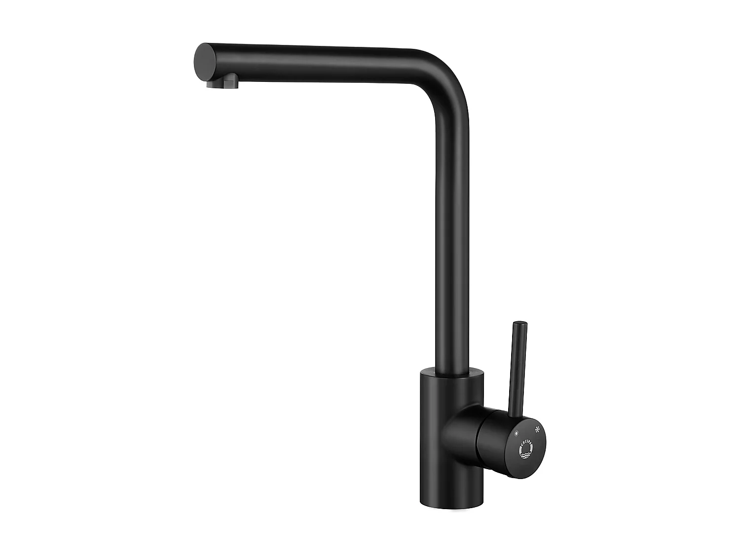 Cecipa max Mitigeur de Cuisine en Inox Noir-Robinet de Evier Monocommande -Robinet Cuisine Eau Froide et Chaude avec Mousseur Démontable,EU Modèle