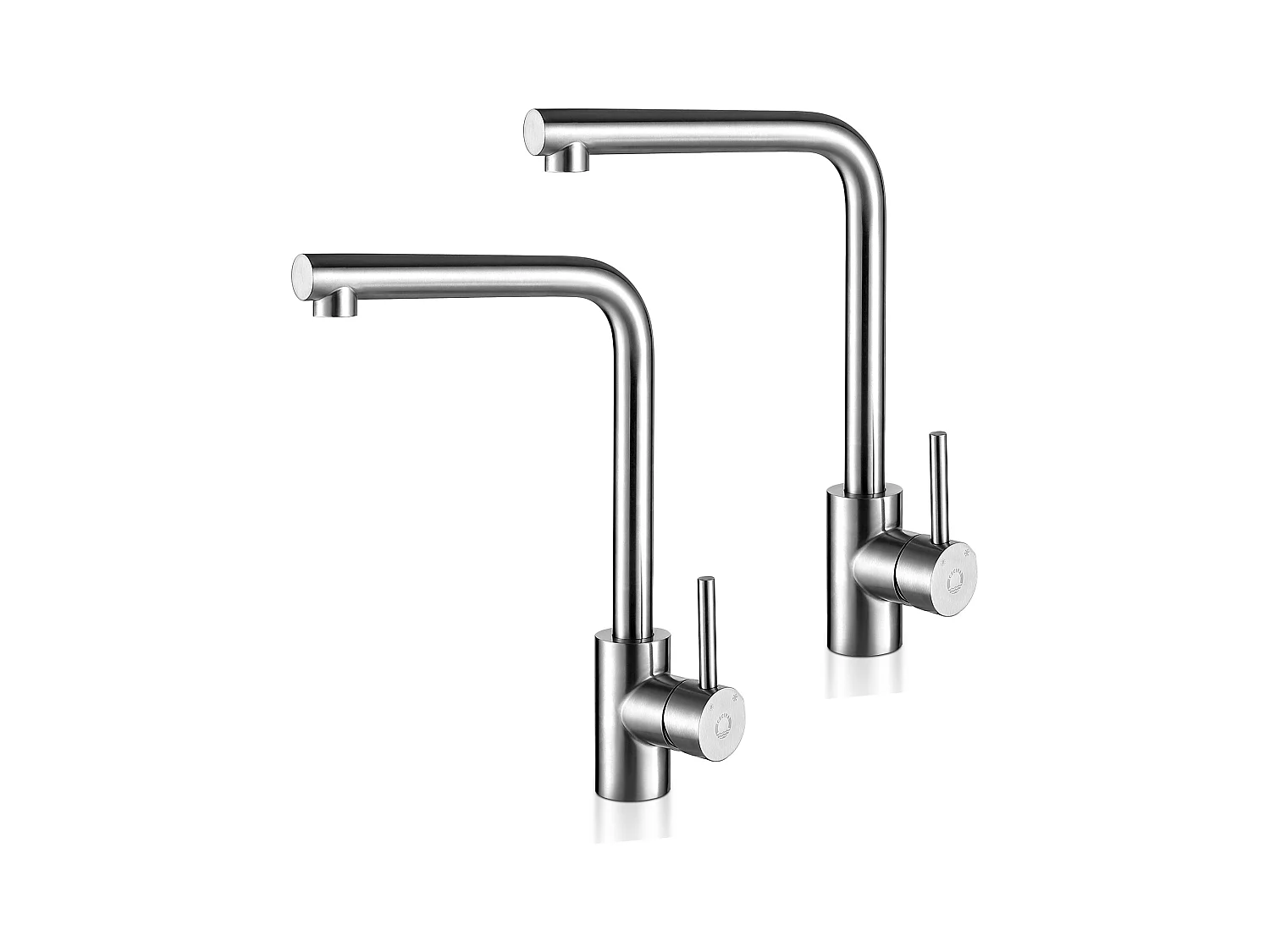 2PCS Cecipa max keukenkraan, roestvrijstalen eengreepskraan, keukenmengkraan, geborstelde aanrechtmengkraan, EU-model